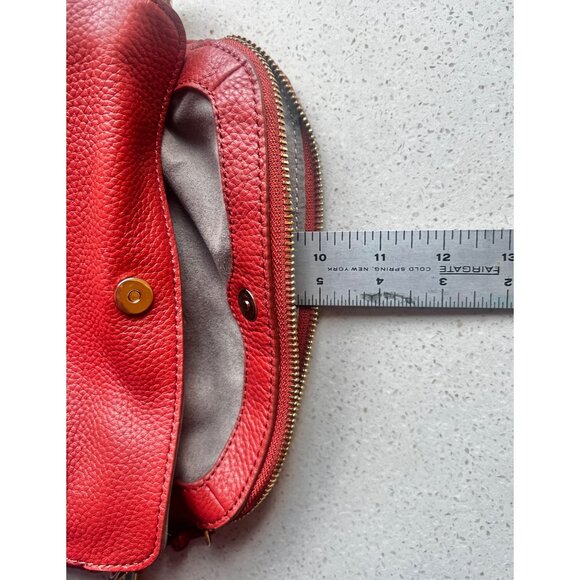 Vince Camuto Red Leather Crossbody Bag With Adjustable Strap - Picture 11 of 16